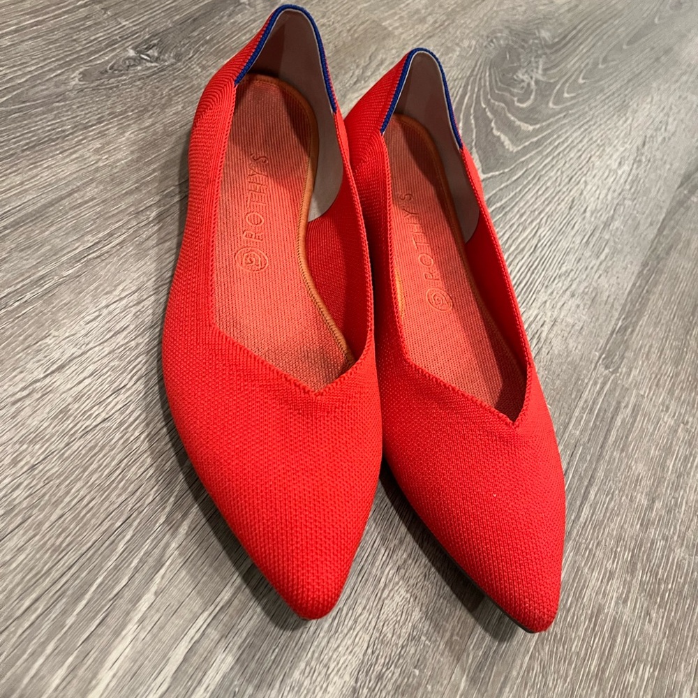 Rothy's Red Flats Comfortable and Stylish